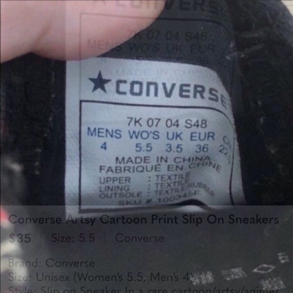 Converse Comic Graffiti Slip On Sneakers - Picture 10 of 12